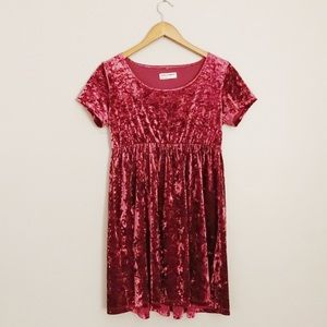 american apparel velvet babydoll dress